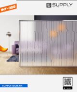 Film à Motif dépoli à lignes transparentes - INT300 | 152 cm de large – Rouleaux de 5 à 30 m