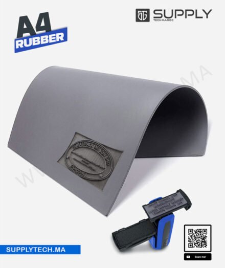 Caoutchouc Grise A4 – 20x30 cm, Spécial Fabrication de Tampons et Cachets