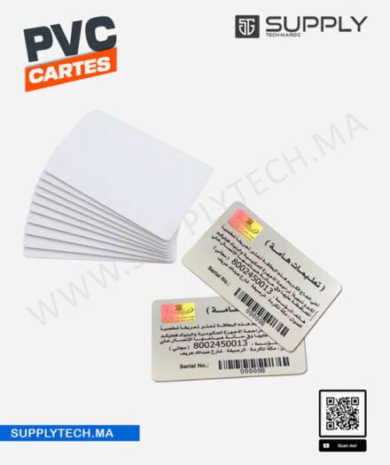 Cartes PVC Blanches Format Carte Bancaire – Imprimantes à Ruban / Sublimation