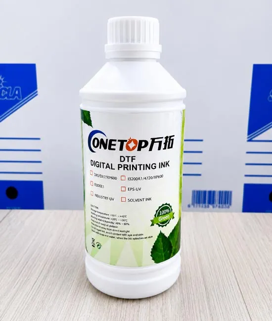 Jeu d'Encre DTF CMJN + Blanc Compatible XP600 & i3200 - 5 bouteilles de 1L – Image 3