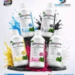 Jeu d'Encre DTF CMJN + Blanc Compatible XP600 & i3200 - 5 bouteilles de 1L