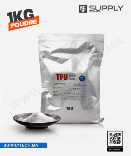 Poudre DTF Blanche 1 Kg TPU – Transfert Haute Qualité sur Textiles