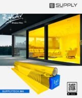 Film Teinté Jaune pour Vitrages - Reflectiv 61185 | 152 cm de large – Rouleaux de 5 à 30 m