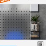 Film à Motif dépoli  INT 470 à carrés transparents de 20 mm | 152 cm – Rouleaux de 5 à 30 m