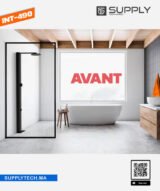 Film à Motif dépoli à carrés transparents de 10 mm- INT 460 | 152 cm de large – Rouleaux de 5 à 30 m – Image 2