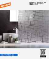 Film à Motif dépoli à lignes croisées - INT 490 | 152 cm de large – Rouleaux de 5 à 30 m