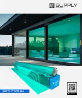 Film Teinté Bleu turquoise pour Vitrages - Reflectiv 63545 | 152 cm de large – Rouleaux de 5 à 30 m