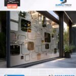 Film décoratif vitrage INT 468 – Motif carrés géométriques | 152 cm de large – Rouleaux de 5 à 30 m