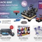 Pack de Sublimation N°20– Presse à Chaud 6 en 1 FreeSub (29×38 cm) + Epson L8050 A4