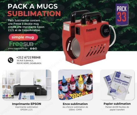 Pack Mugs de Sublimation N°33– Presse à Chaud a mug FreeSub + Epson L121