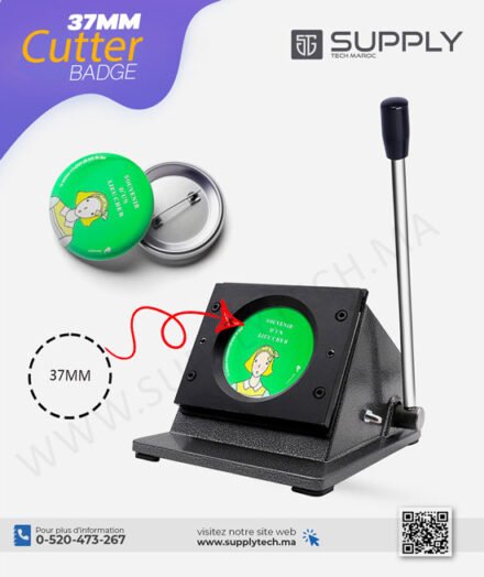 Découpeuse Manuelle Professionnelle pour Badges Ronds – 37 mm