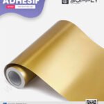 Vinyle Adhésif Doré Brillant – Marque E-JET – Rouleau de 50m x 60cm