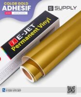 Vinyle Adhésif Doré Brillant – Marque E-JET – Rouleau de 50m x 60cm – Image 2