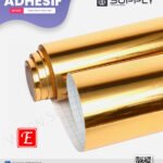 Vinyle Adhésif Doré Effet Miroir | Marque E-JET – 60 cm x 50 m