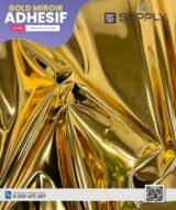 Vinyle Adhésif Doré Effet Miroir | Marque E-JET – 60 cm x 50 m – Image 9