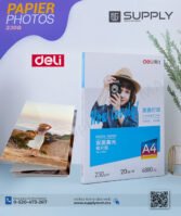 Papier Photo Deli A4 – 230g/m² – 20 Feuilles | Idéal Labos Photo