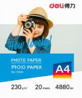 Papier Photo Deli A4 – 230g/m² – 20 Feuilles | Idéal Labos Photo – Image 3