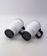 Mug Thermos Blanc – 450 ml –Inoxydable avec Poignée – Pour Sublimation – Image 3