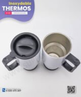 Mug Thermos Blanc – 450 ml –Inoxydable avec Poignée – Pour Sublimation – Image 5