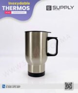 Mug Thermos Argenté Inox – 450 ml –Inoxydable avec Poignée – Pour Sublimation – Image 4