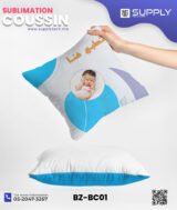 Coussin Sublimation Satin Bicolore – Face Blanche & Face Bleu Ciel – 40×40 cm – Image 5