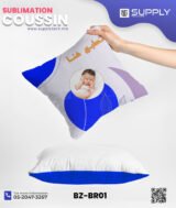 Coussin Sublimation Satin Bicolore – Face Blanche & Face Bleu roi – 40×40 cm – Image 6