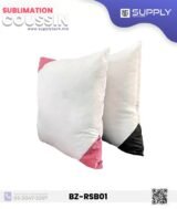 Coussin Sublimation Satin blanc –Coins Rose Bébé – 40×40 cm – Image 5