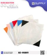 Coussin Sublimation Satin blanc – Coins rose fuchsia – 40×40 cm – Image 4