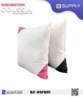 Coussin Sublimation Satin blanc – Coins rose fuchsia – 40×40 cm – Image 6