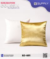 Coussin Sublimation Satin Bicolore – Face Blanche & Face Dorée (Gold) – 40×40 cm