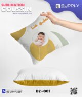 Coussin Sublimation Satin Bicolore – Face Blanche & Face Dorée (Gold) – 40×40 cm – Image 3