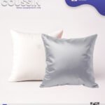 Coussin Sublimation Satin Bicolore – Face Blanche & Face Grise – 40×40 cm
