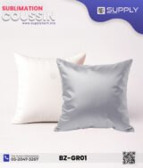 Coussin Sublimation Satin Bicolore – Face Blanche & Face Grise – 40×40 cm