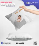 Coussin Sublimation Satin Bicolore – Face Blanche & Face Grise – 40×40 cm – Image 4