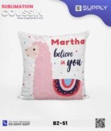 Coussin magique à paillettes 40×40 cm -argenté - dos velours doux - sublimation – Image 7