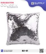 Coussin magique à paillettes 40×40 cm -argenté - dos velours doux - sublimation – Image 11