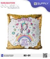 Coussin magique à paillettes 40×40 cm -Doré- dos velours doux - sublimation – Image 4