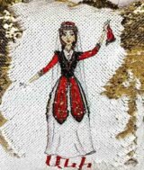 Coussin magique à paillettes 40×40 cm -Doré- dos velours doux - sublimation – Image 5