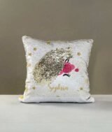 Coussin magique à paillettes 40×40 cm -Doré- dos velours doux - sublimation – Image 8