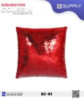 Coussin magique à paillettes 40×40 cm -ROUGE- dos velours doux - sublimation – Image 10