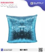 Coussin magique à paillettes 40×40 cm -Bleu ciel - dos velours doux - sublimation – Image 9
