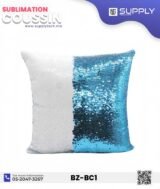 Coussin magique à paillettes 40×40 cm -Bleu ciel - dos velours doux - sublimation – Image 8
