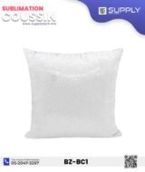 Coussin magique à paillettes 40×40 cm -Bleu ciel - dos velours doux - sublimation – Image 7