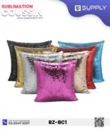 Coussin magique à paillettes 40×40 cm -Bleu ciel - dos velours doux - sublimation – Image 6