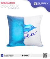 Coussin magique à paillettes 40×40 cm -Bleu ciel - dos velours doux - sublimation