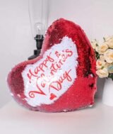 Coussin magique à paillettes Cœur ❤️ -Gold- dos velours doux - sublimation – Image 3