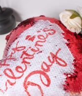 Coussin magique à paillettes Cœur ❤️ -Vert- dos velours doux - sublimation – Image 6