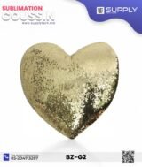 Coussin magique à paillettes Cœur ❤️ -Gold- dos velours doux - sublimation – Image 10