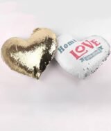 Coussin magique à paillettes Cœur ❤️ -Gold- dos velours doux - sublimation – Image 11