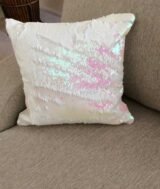 Coussin magique à paillettes 40×40 cm -multicouleurs - dos velours doux - sublimation – Image 5
